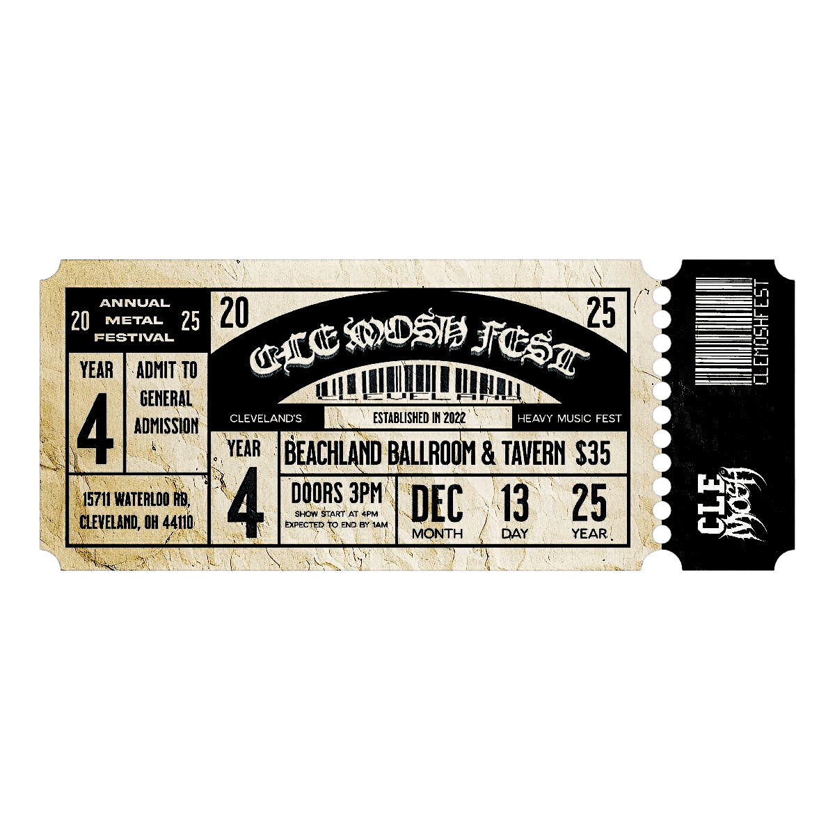 CLE MOSH 2025 DIGITAL TICKET
